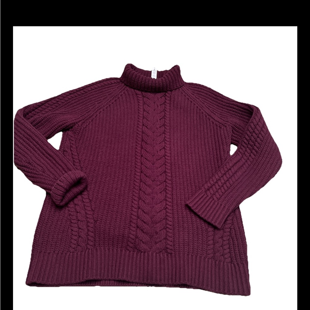 Lululemon Bring The Cozy Chunky Cable Knit Sweater Womens Size 4 Adobe Plum